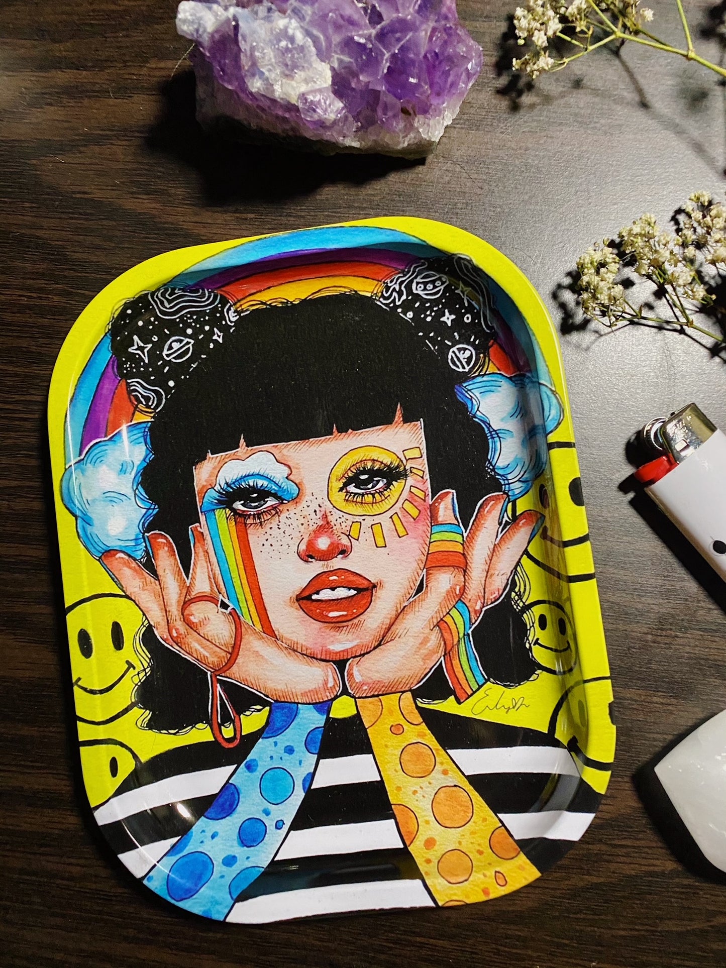Space Buns rolling tray