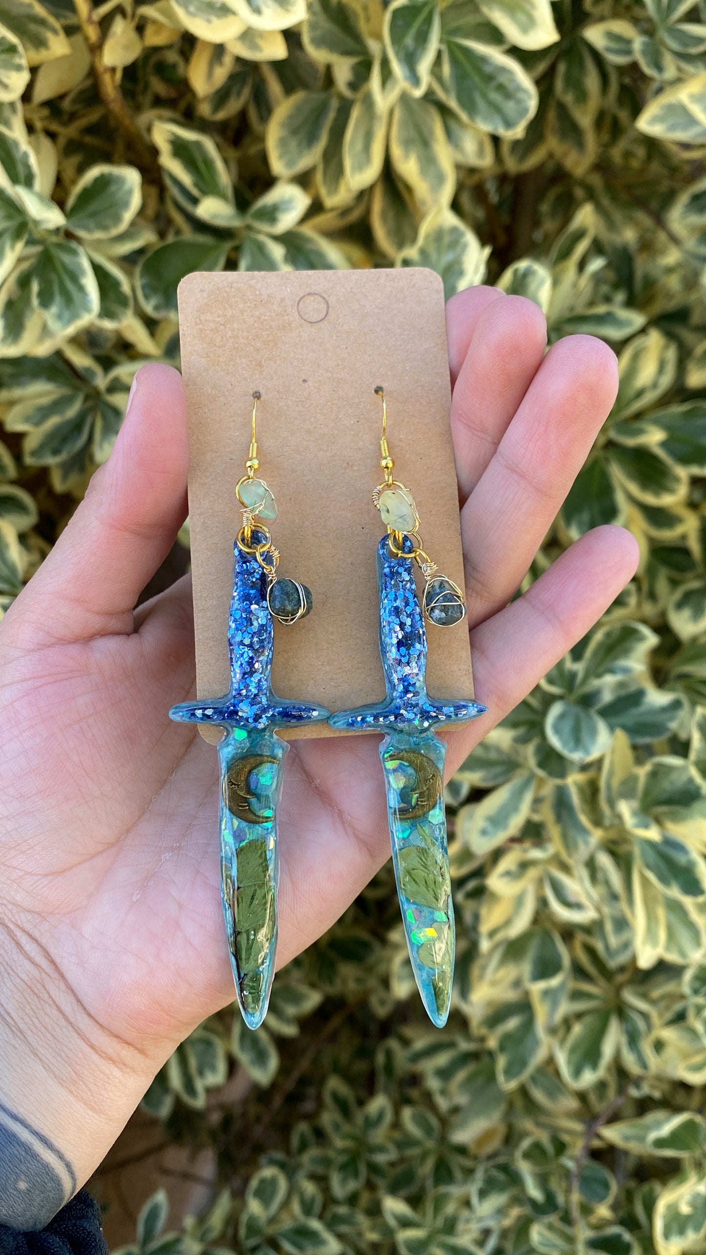 Blue siren earrings